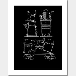 Nursery Chair Vintage Patent Drawing Posters and Art